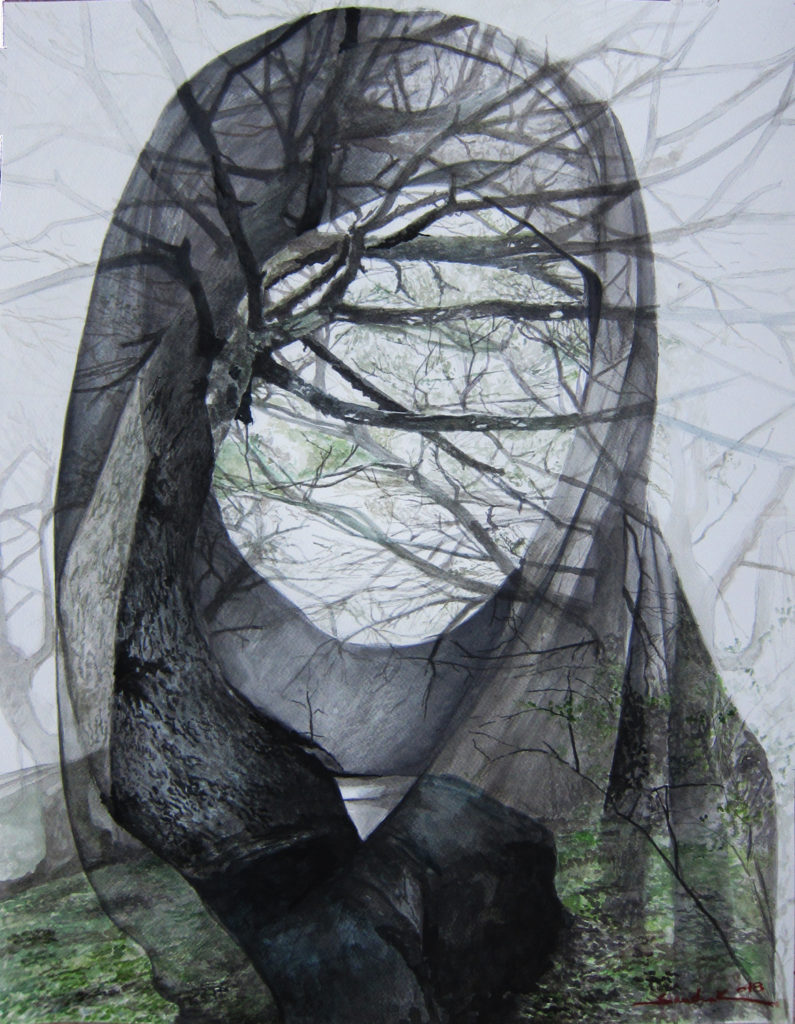 Behind The Veil  |  Watercolor 2018 | 65x50 cm